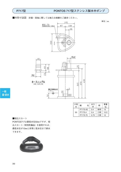 エバラポンプ 50Hz