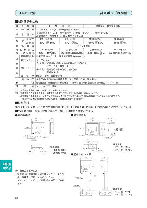 エバラポンプ 60Hz